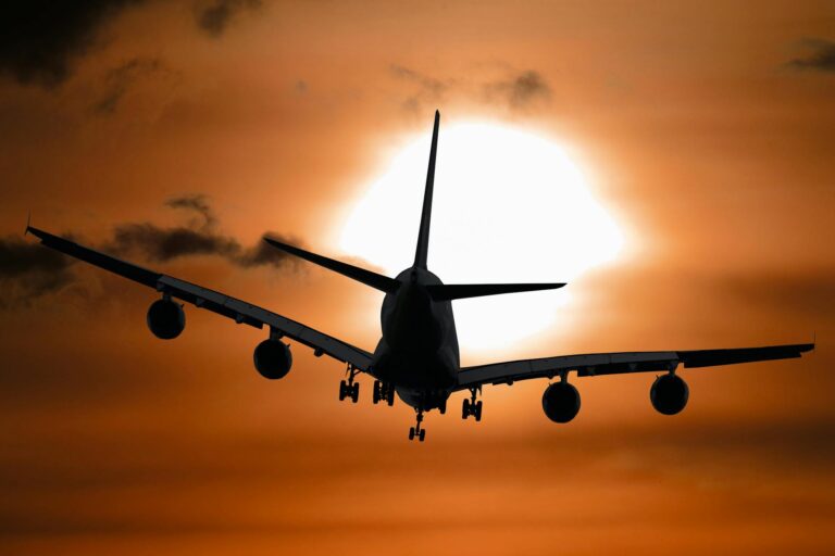 Silhouette of a plane.