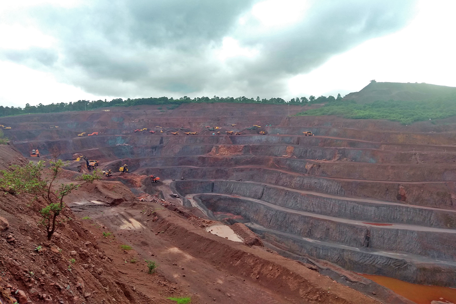 An iron ore mine in Keonjhar, India. 