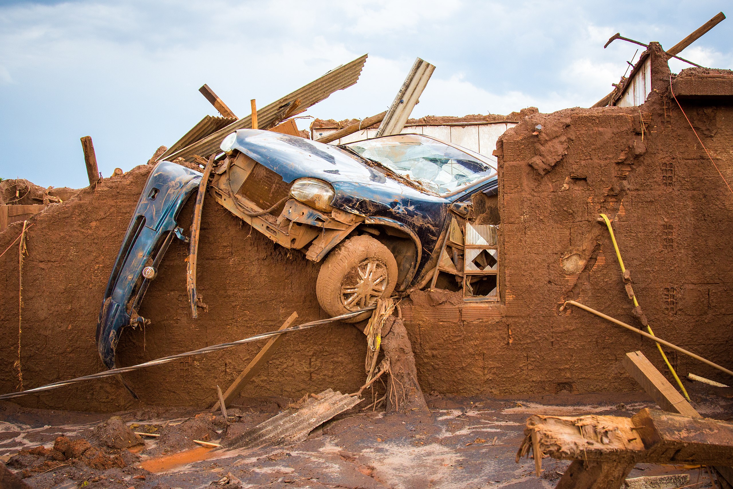 On Nov. 5, 2015, a tailings dam holding iron ore waste at a mine run by Samarco collapsed, inundating and destroying the town of Bento Rodrigues, Brazil, killing 19 people as others ran for their lives to avoid a flood of toxic red mud. 