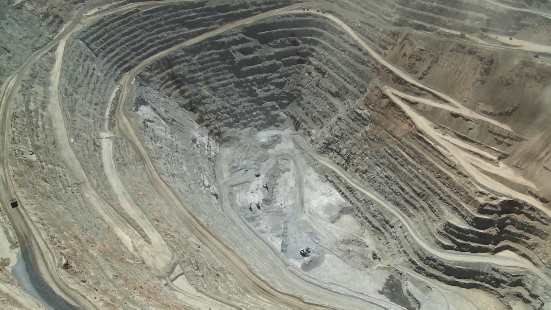 The Los Pelambres open pit mine.