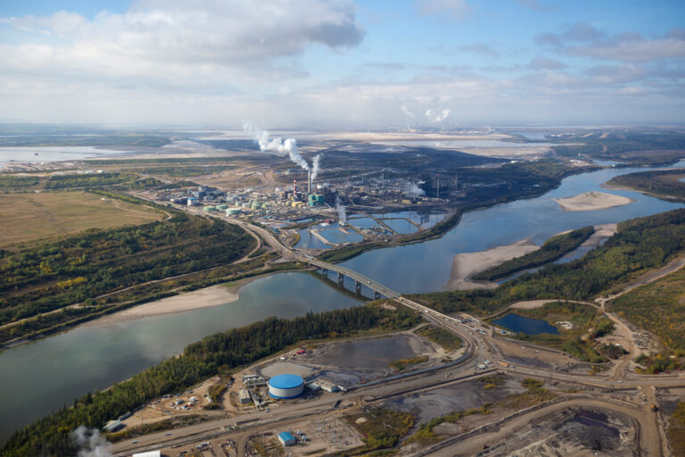 Tar sands developments along the Athabasca River in Alberta, British Columbia.