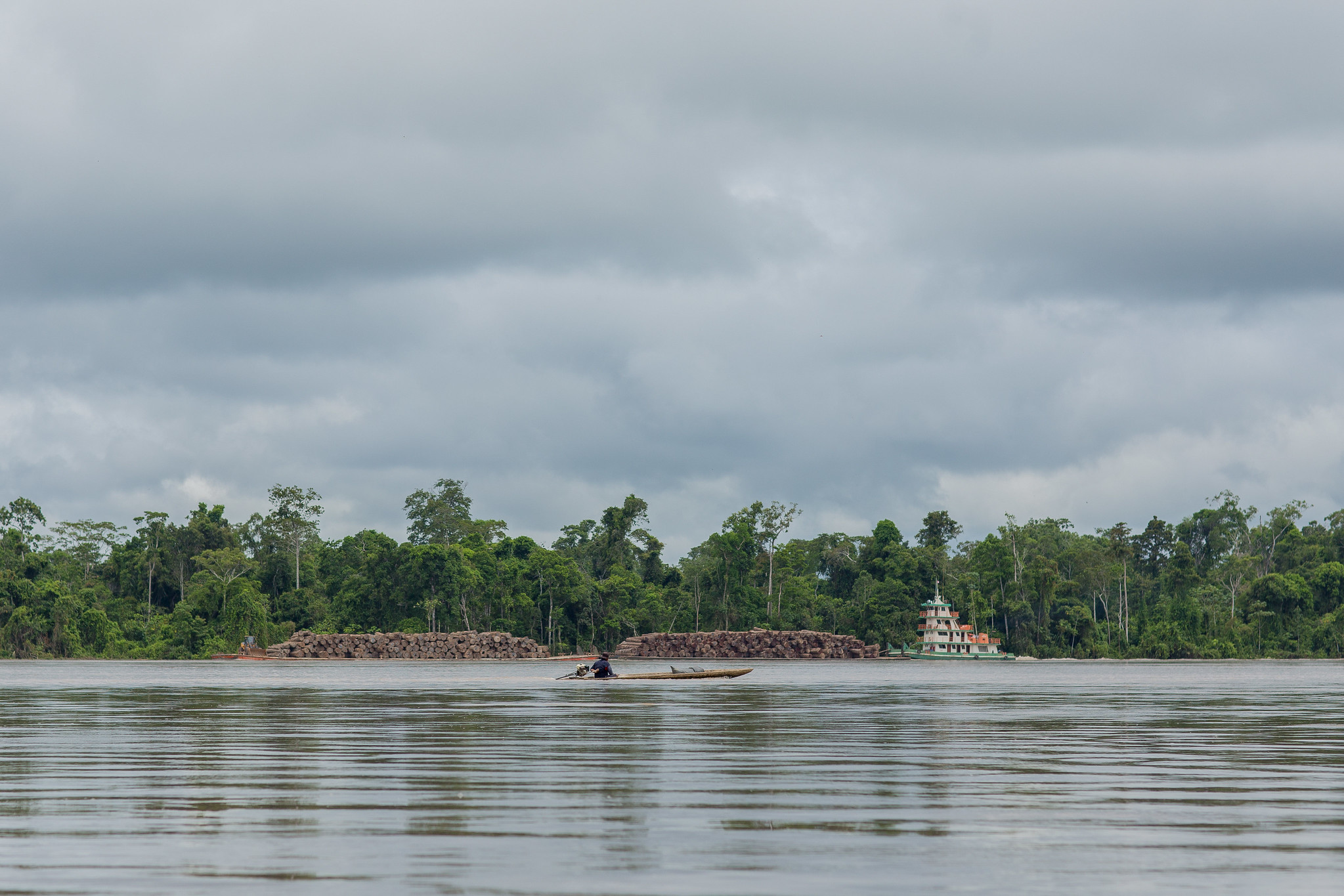 Timber transport in the Ucayali region in 2018.