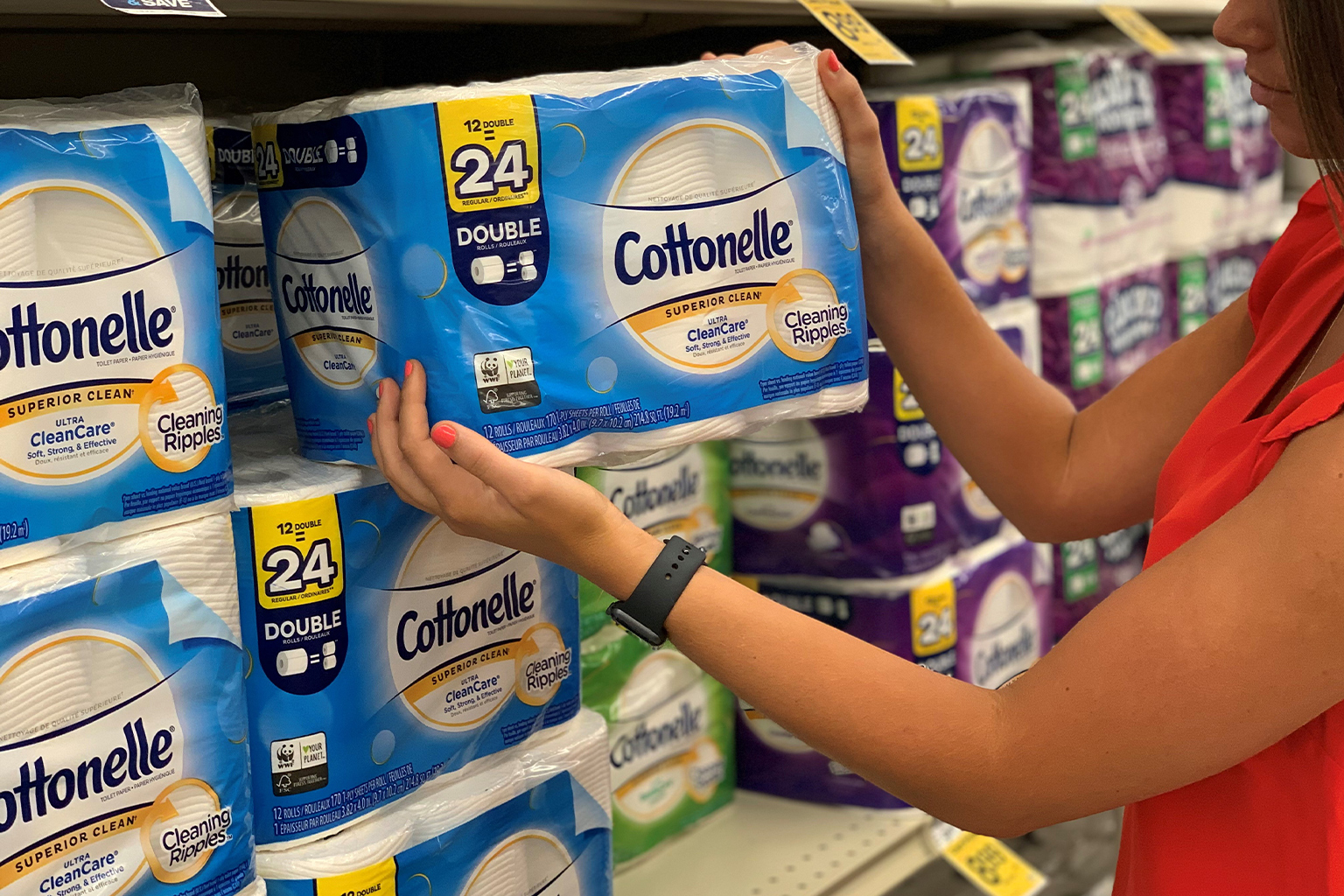 Cottonelle toilet paper is a luxury product made by Kimberly-Clark