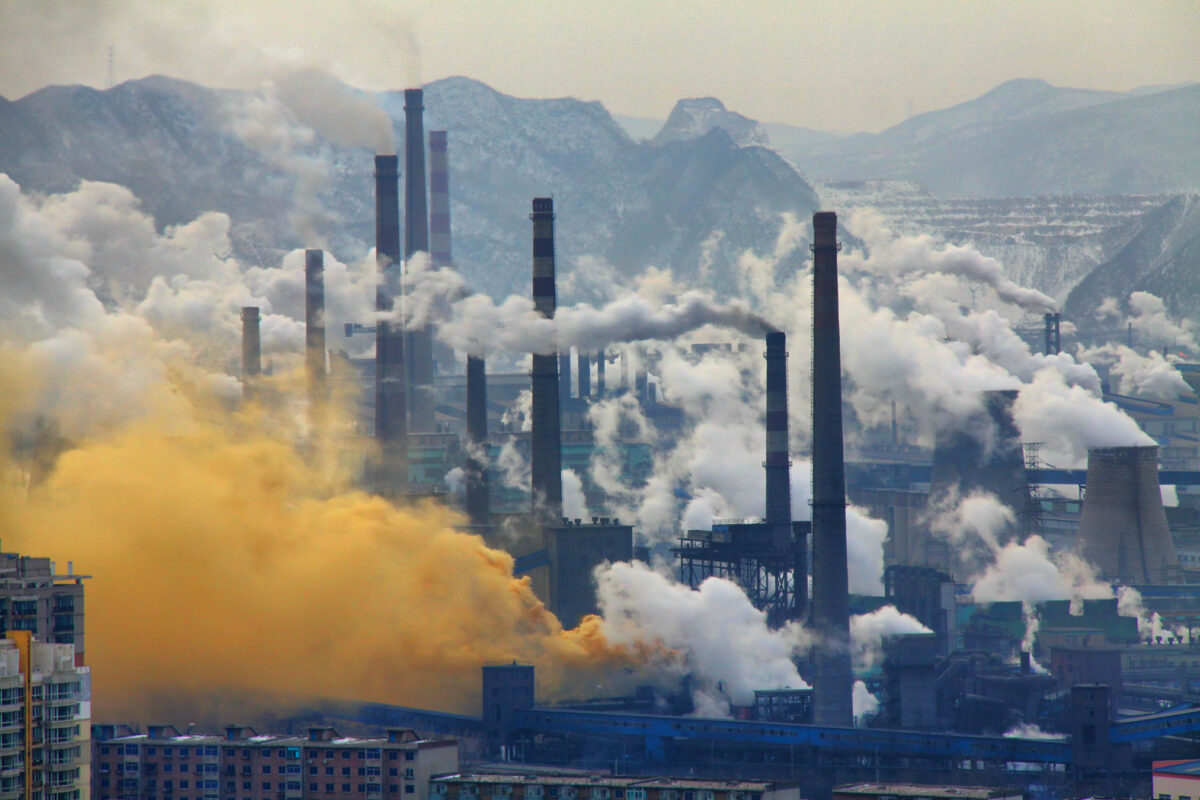 A steel production site in China.