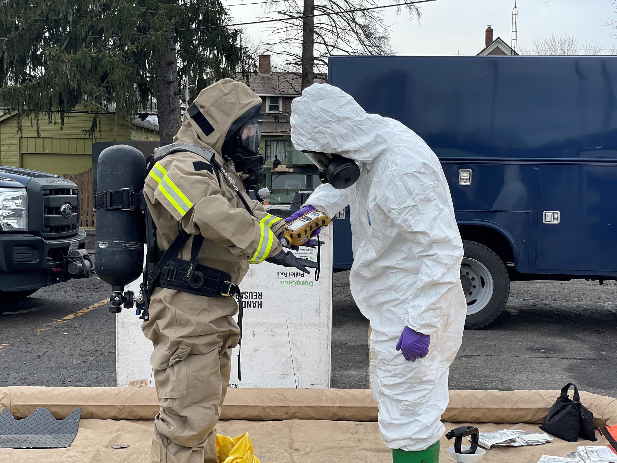 The National Guard prepares to enter part of East Palestine, Ohio, four days after a train derailed and cars full of vinyl chloride were vented and burned, potentially creating dioxins. 