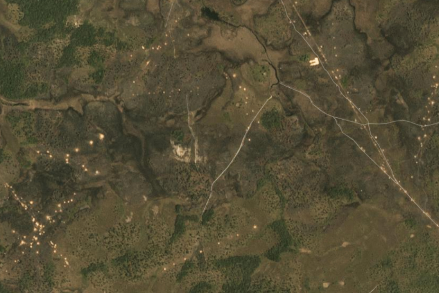 Illegal airstrips within the Rio Plátano Biosphere Reserve in eastern Honduras. Image courtesy of Planetscope/Google Earth.