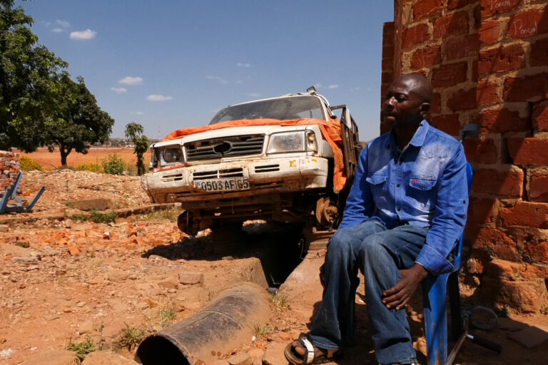 Adélard Makonga at the Gécamines mining site.