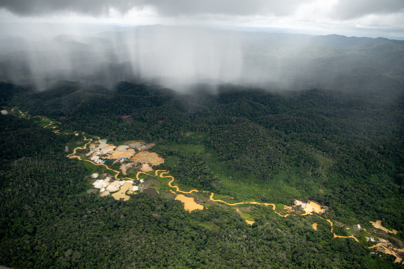 Illegal mining in the Yanomami land.