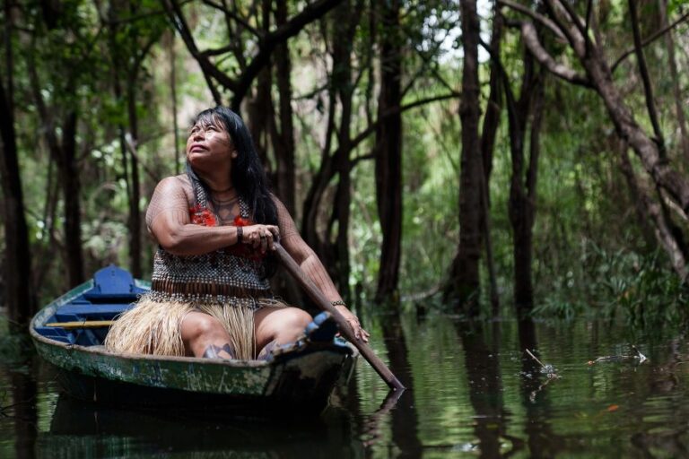 Indigenous leader Alessandra Korap Munduruku confronted Anglo American over its attempts to mine on protected Indigenous land, leading the mining giant to withdraw its prospecting applications. Image courtesy of the Goldman Environmental Prize.