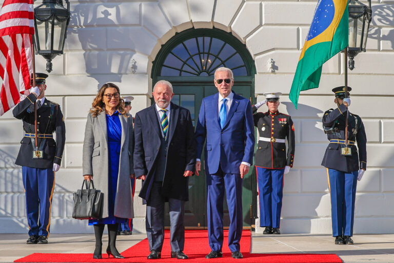 Brazilian President Lula met U.S. President Joe Biden in February.