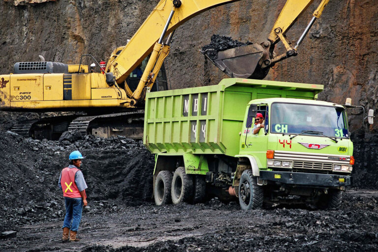 A coal mine in East Kalimantan, Indonesia.