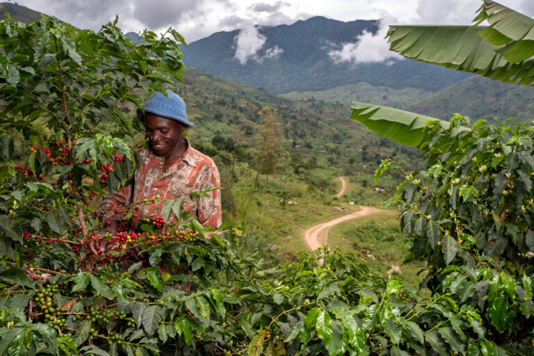 Joseph Kirimbwa, a coffee farmer in Uganda and a member of a Nespresso program that hires and manages coffee plantations in Africa.