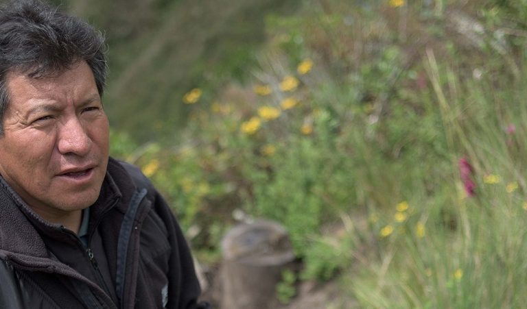 Moises Padilla near his community's nature reserve. Photo by Johnny Magdaleno/Mongabay