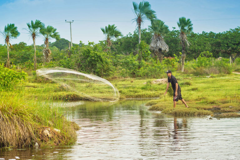 A man fishing in Brazil