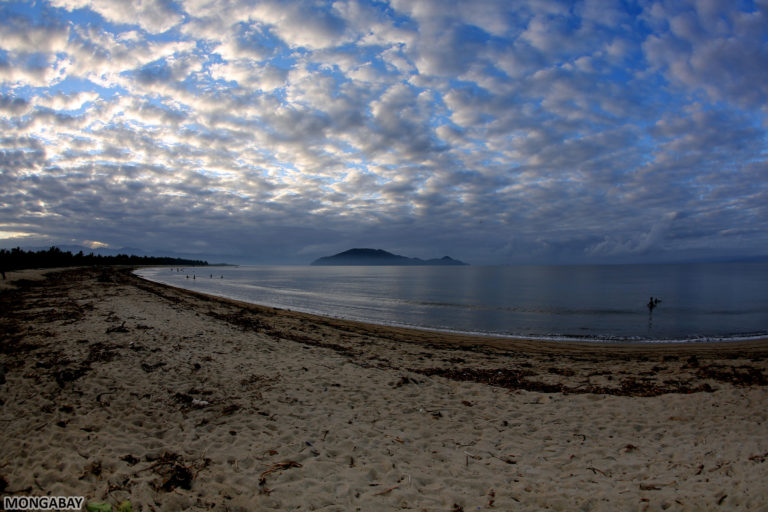 Nosy Mangabe, as seen from a beach near Maroantsetra, Madagascar. Photo by Rhett A. Butler