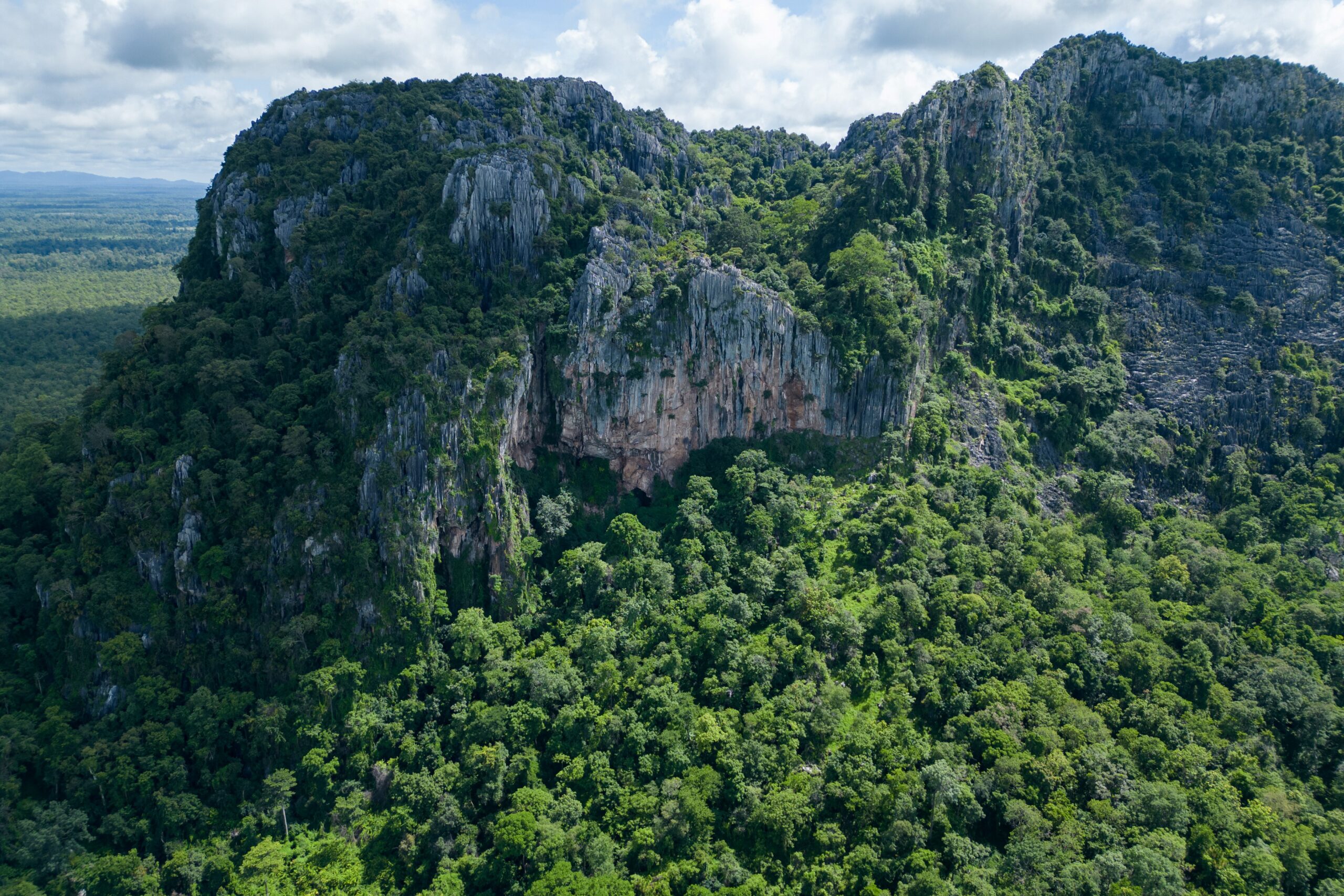 The mountainous landscape of Phnom Chum Rok Sat community forest has largely been sold off and its future remains uncertain. Image by Gerald Flynn / Mongabay.