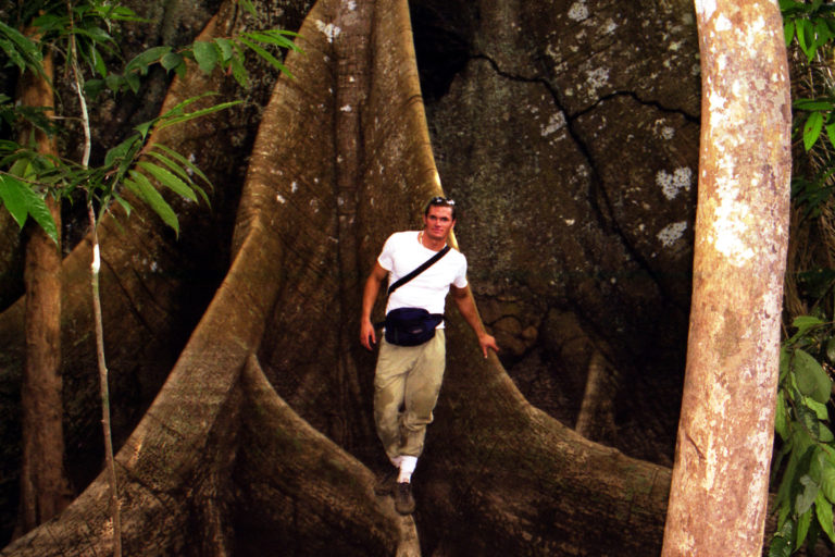 Mongabay founder Rhett A. Butler in Brazil in 1999, the year Mongabay.com first went online.