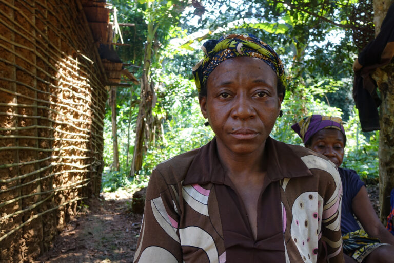 Véronique Sekuka, a Baka woman who was evicted from what is now Odzala-Kokoua National Park.